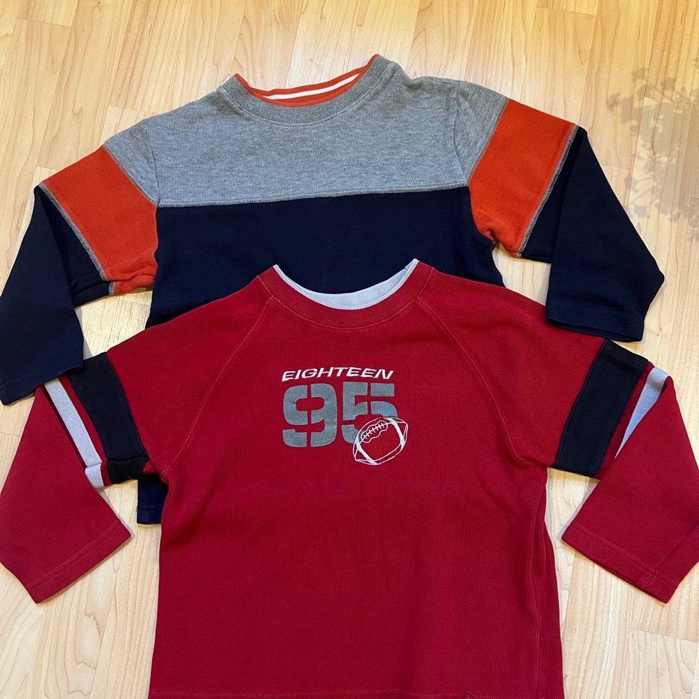 Place Red and Gray Long Sleeve Tees